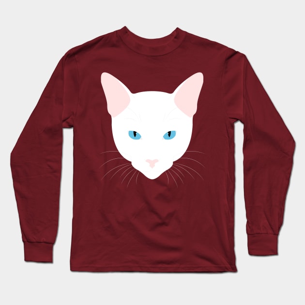 White Cat Long Sleeve T-Shirt by ElementalMerch